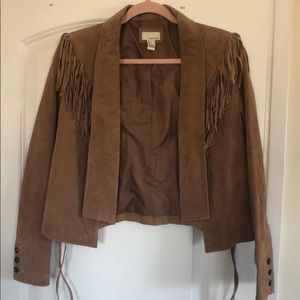 Pigskin leather western inspired jacket.